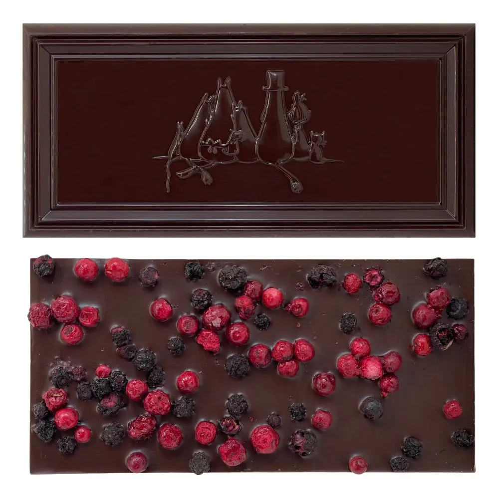 Moomintroll Chocolat noir airelle myrtille 70 g bio