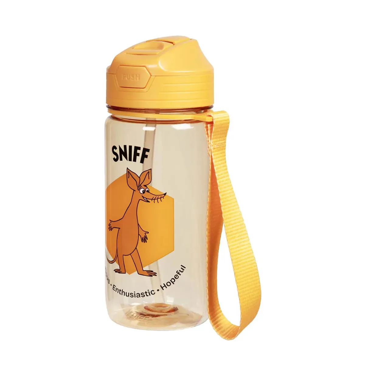 Sniff gourde Moomin 550 ml orange avec paille