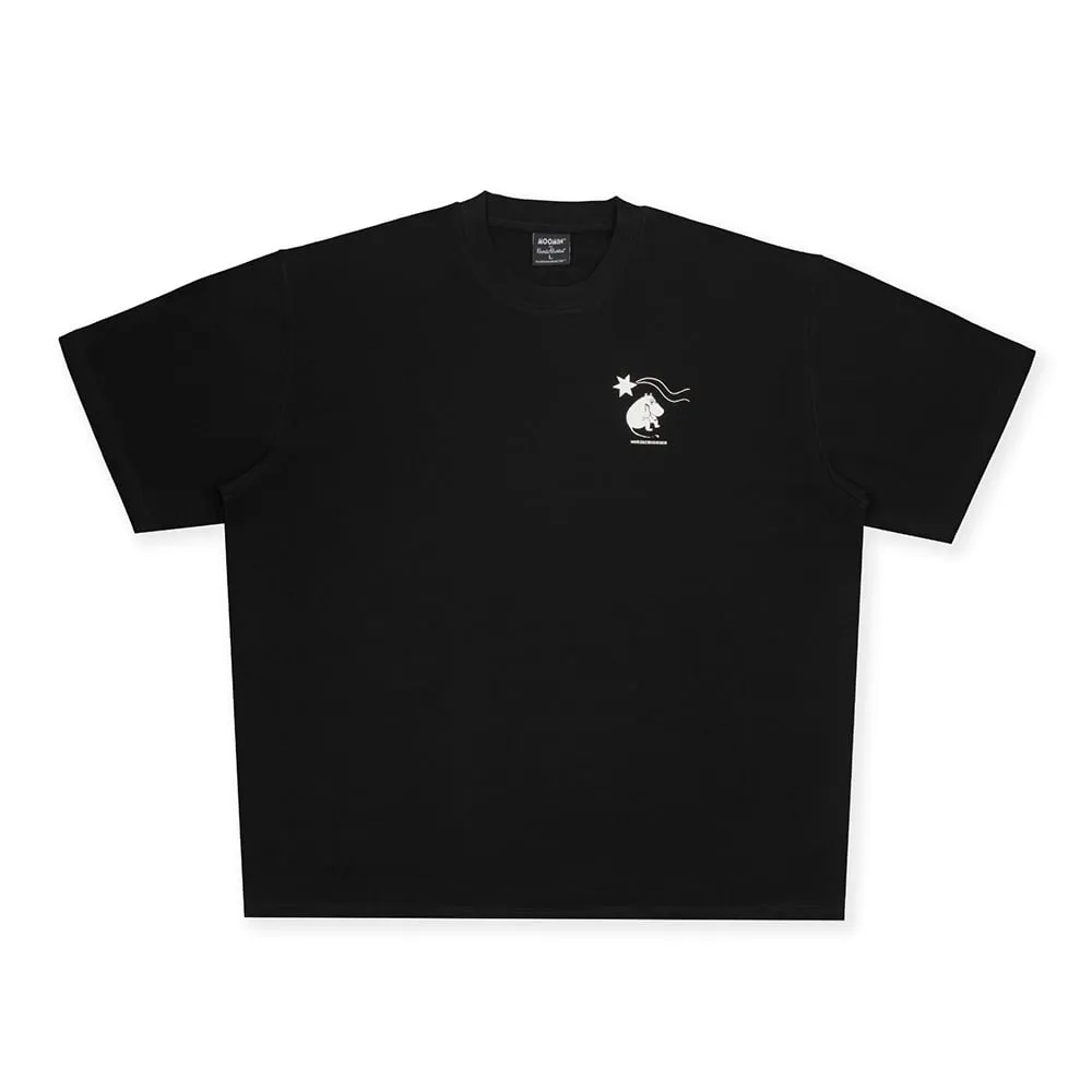 Moomintroll Comet T-shirt Unisexe Noir coton bio