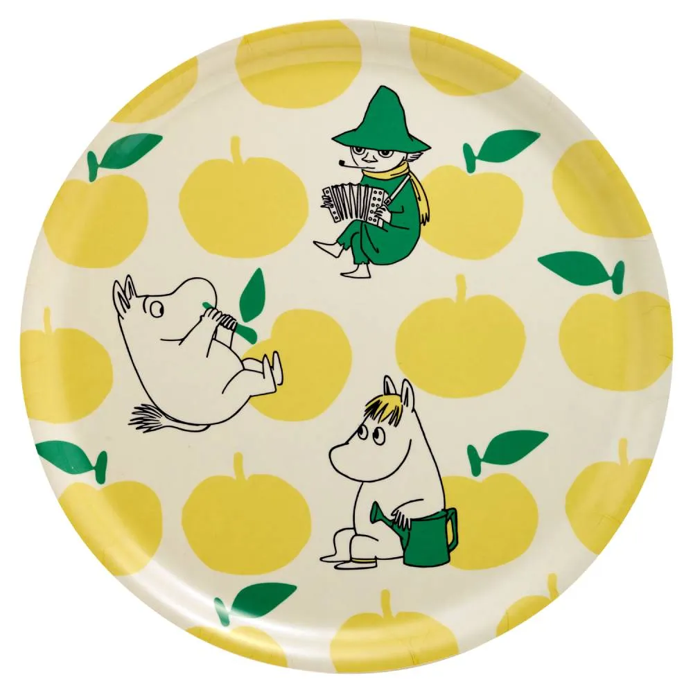 Moomintroll Joyfull Apples plateau rond bouleau