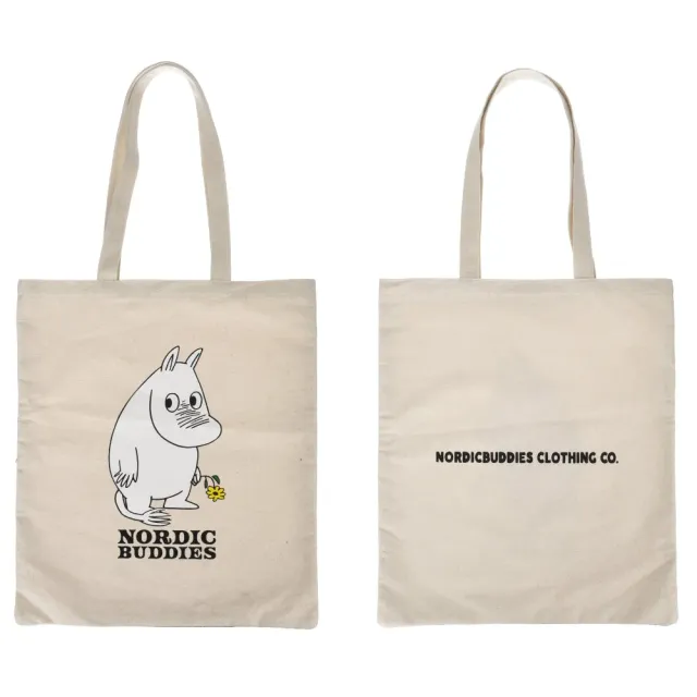 Moomintroll Flower tote bag beige coton 38x42 cm