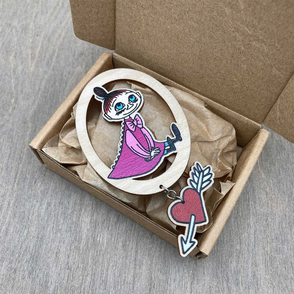 Mymble broche Moomin en bouleau de Finlande