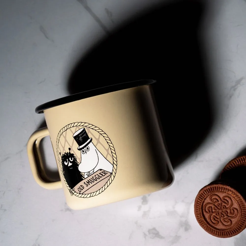 Moomintroll Moominpappa Adventurer mug émail beige 37 cl
