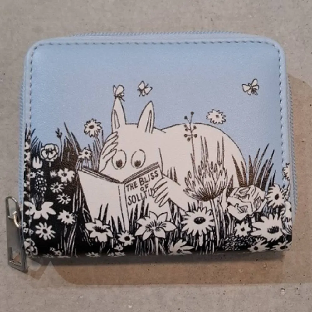 Moomintroll portefeuille zippé polyester bleu