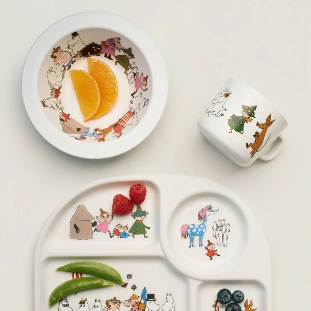 Moomintroll Moomin Characters assiette compartimentée blanche