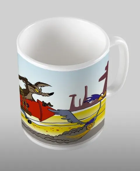 Pixgoodies Looney Tunes mug Bip-Bip Coyote missile