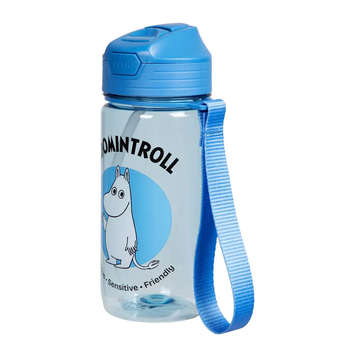 Moomintroll gourde Tritan bleue 550 ml paille