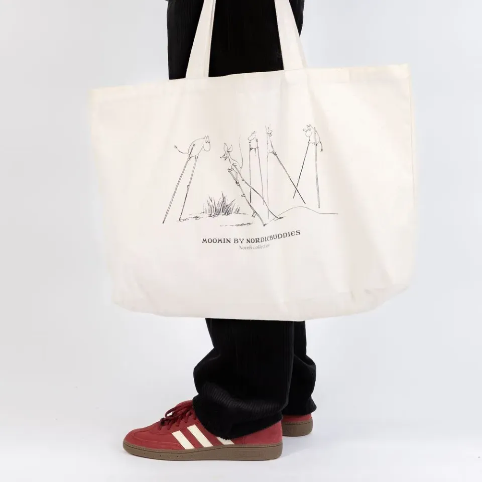 Moomin Comet Stilts tote bag XL blanc coton