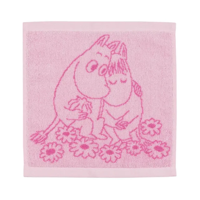 Moomintroll Sweethearts serviette 25x25 cm rose coton bio