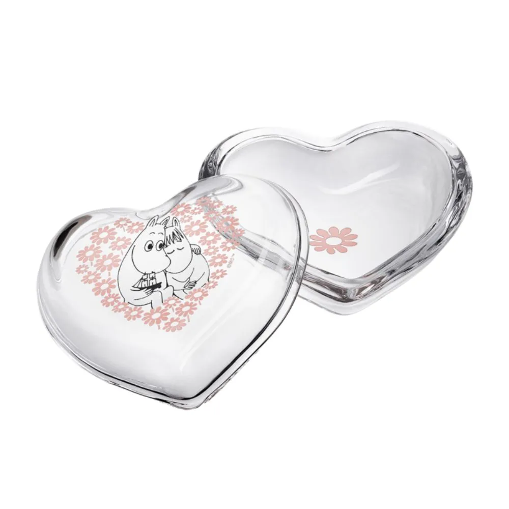 Moomintroll Moomin Together bocal en verre cœur 11,5 cm