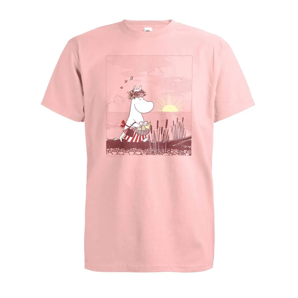 Moomintroll Moominmamma t-shirt rose plage coton