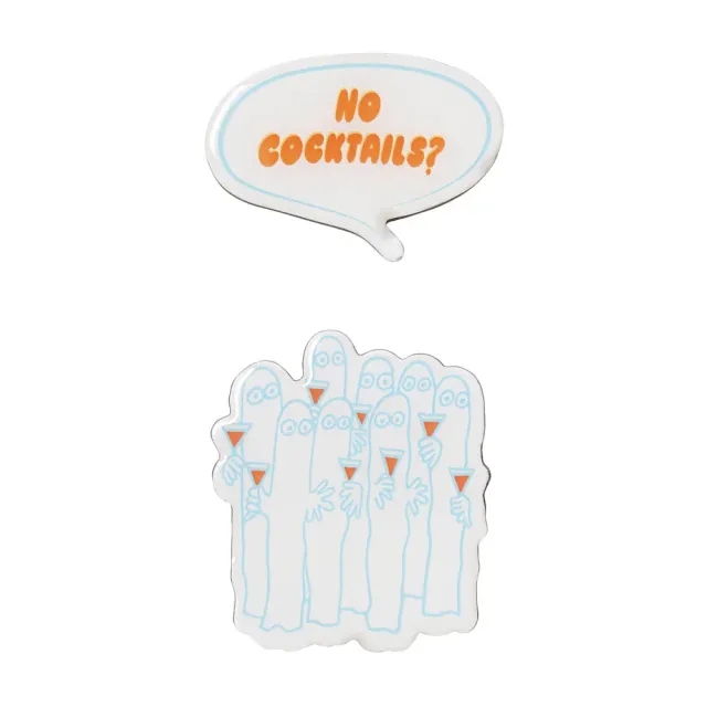 Moomintroll Party Queue magnets x2 Hattifatteners