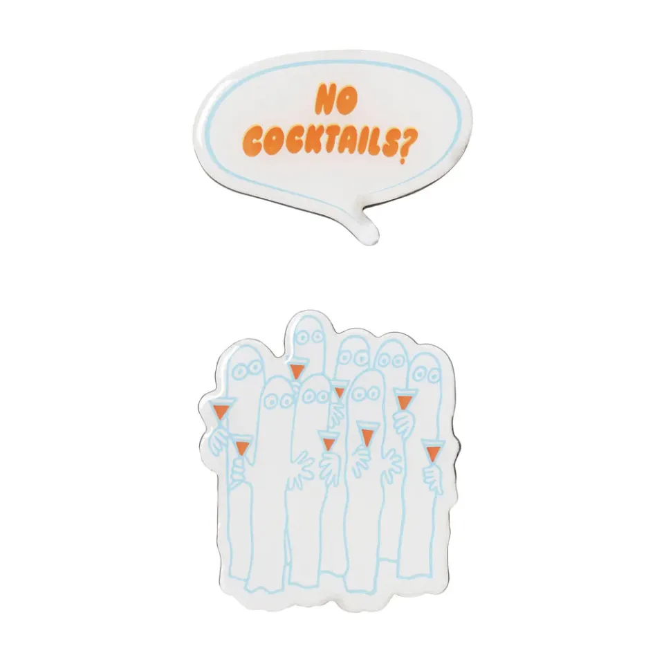 Moomintroll Party Queue magnets x2 Hattifatteners