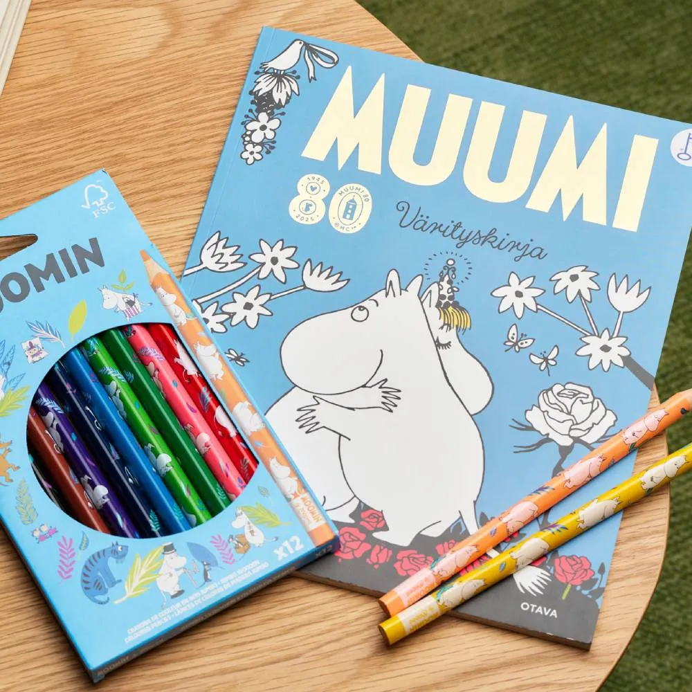 Moomintroll Colouring Pencils crayons Jumbo 12 pièces