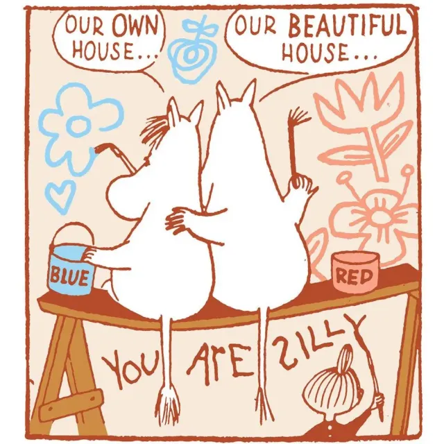 Moomintroll Our Own House carte de vœux 160 x 160 mm