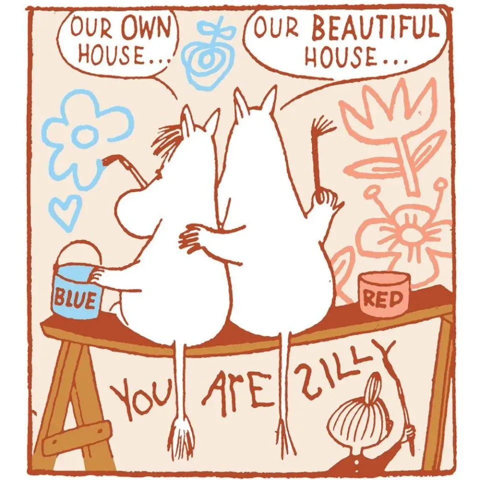 Moomintroll Our Own House carte de vœux 160 x 160 mm