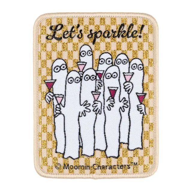 Moomintroll Hattifatteners écusson thermocollant beige 68 x 85 mm