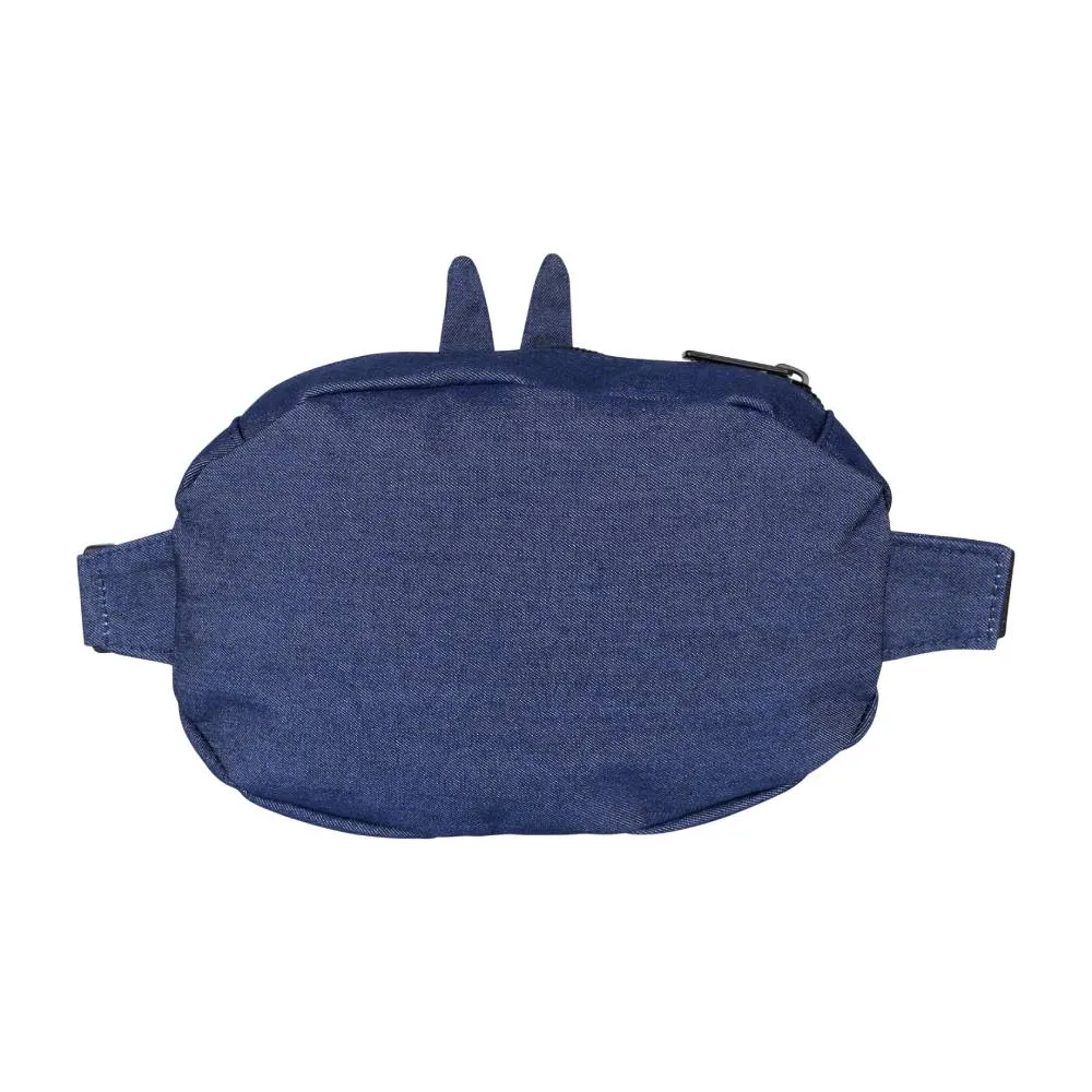 Moomintroll sac banane bleu coton 19 cm