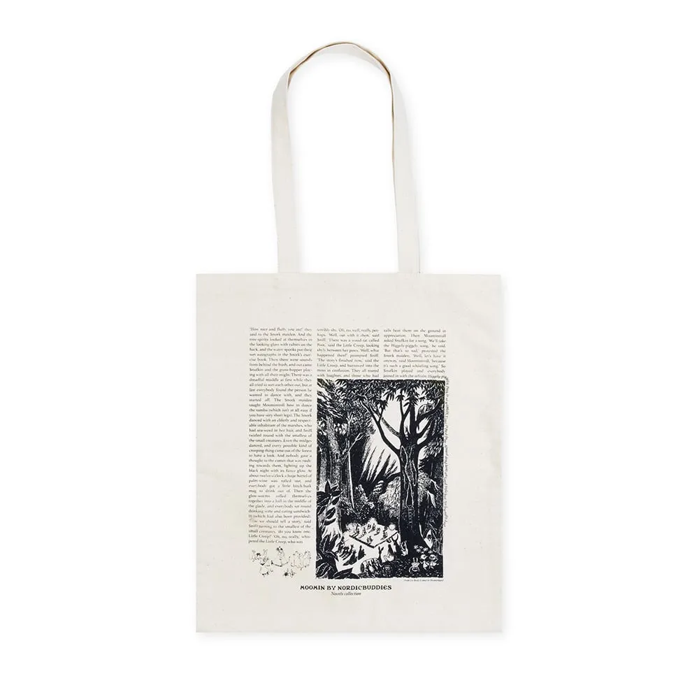 Moomintroll Comet sac cabas blanc coton 38 x 42 cm