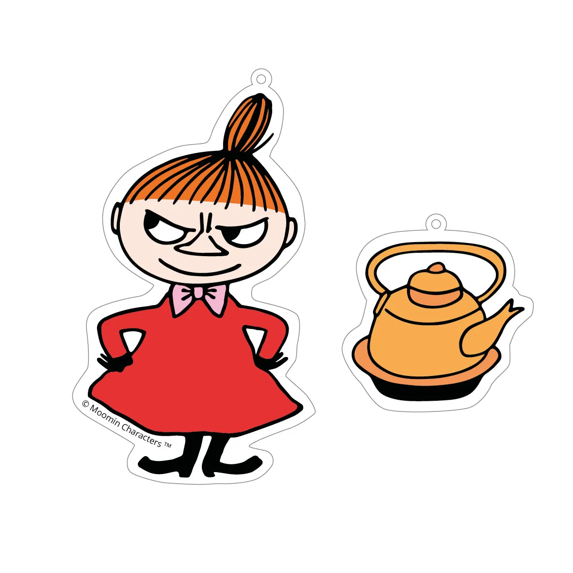 Moomintroll Little My & Coffeepot réflecteur rouge 7 x 9 cm