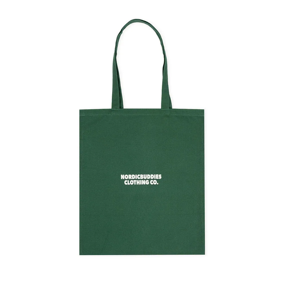 Moomintroll Snufkin Fishing tote bag vert coton