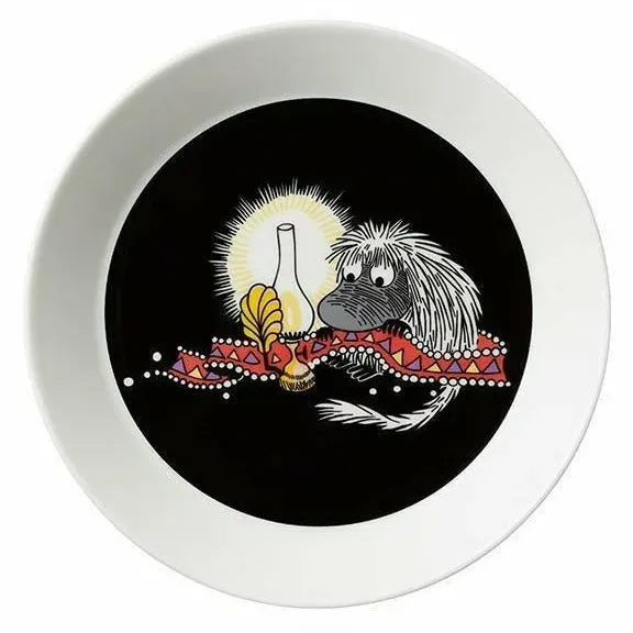 Moomintroll The Ancestor assiette noire 19 cm