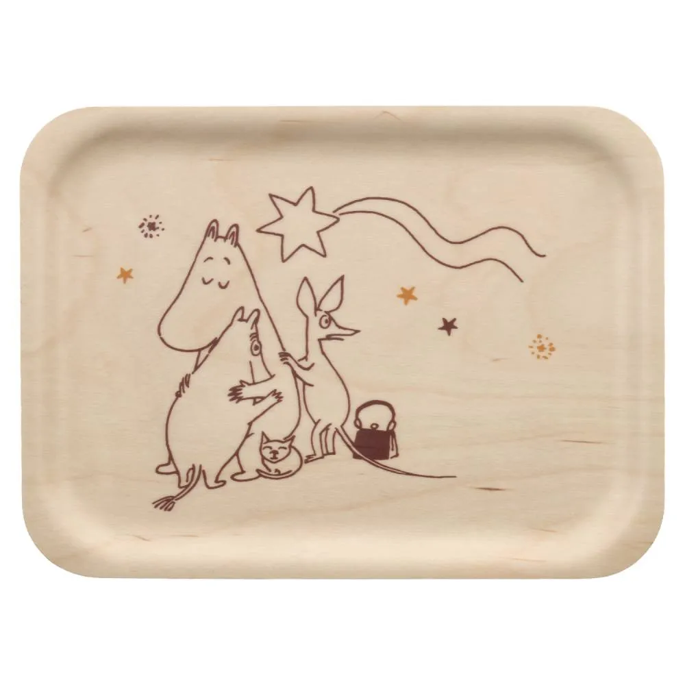 Moomintroll Comet plateau 27x20 cm bouleau