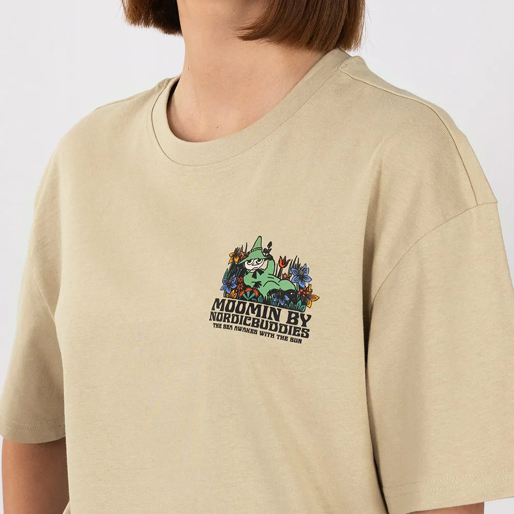 Moomintroll Snufkin Sleeping t-shirt beige coton adulte