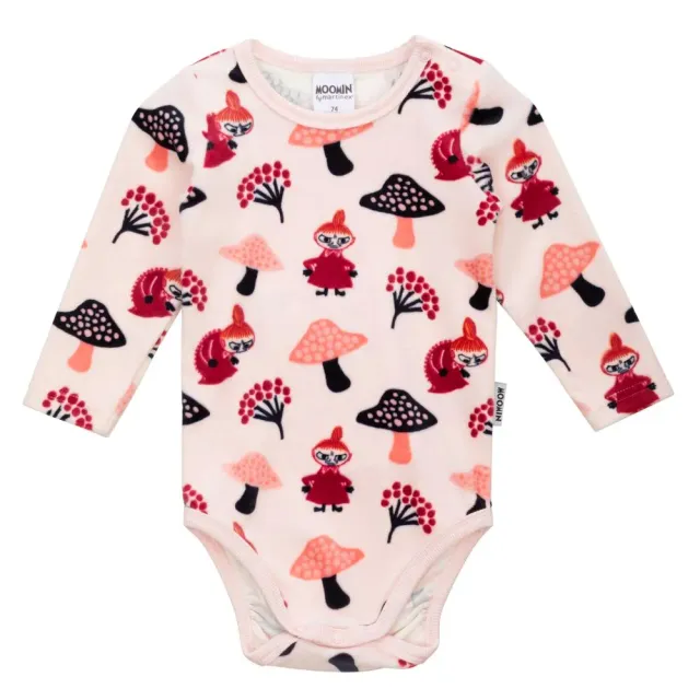 Moomintroll Mushrooming body bébé rose velours recyclé