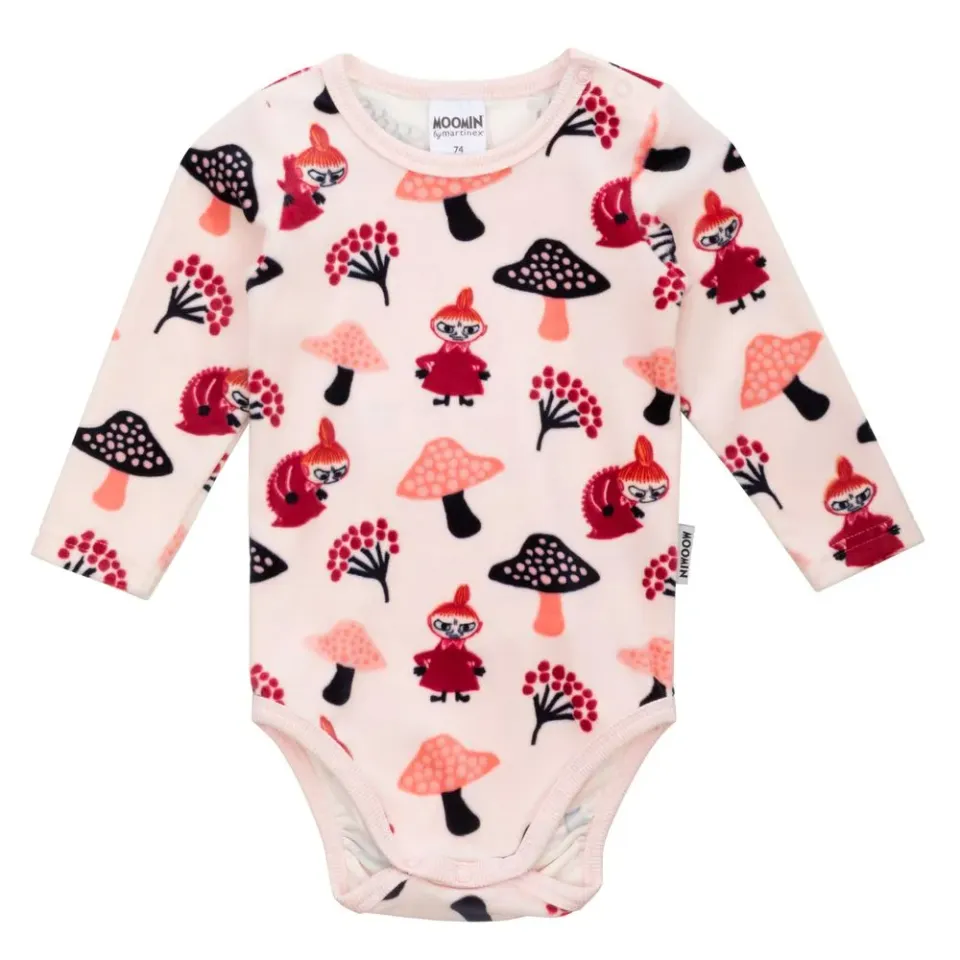 Moomintroll Mushrooming body bébé rose velours recyclé