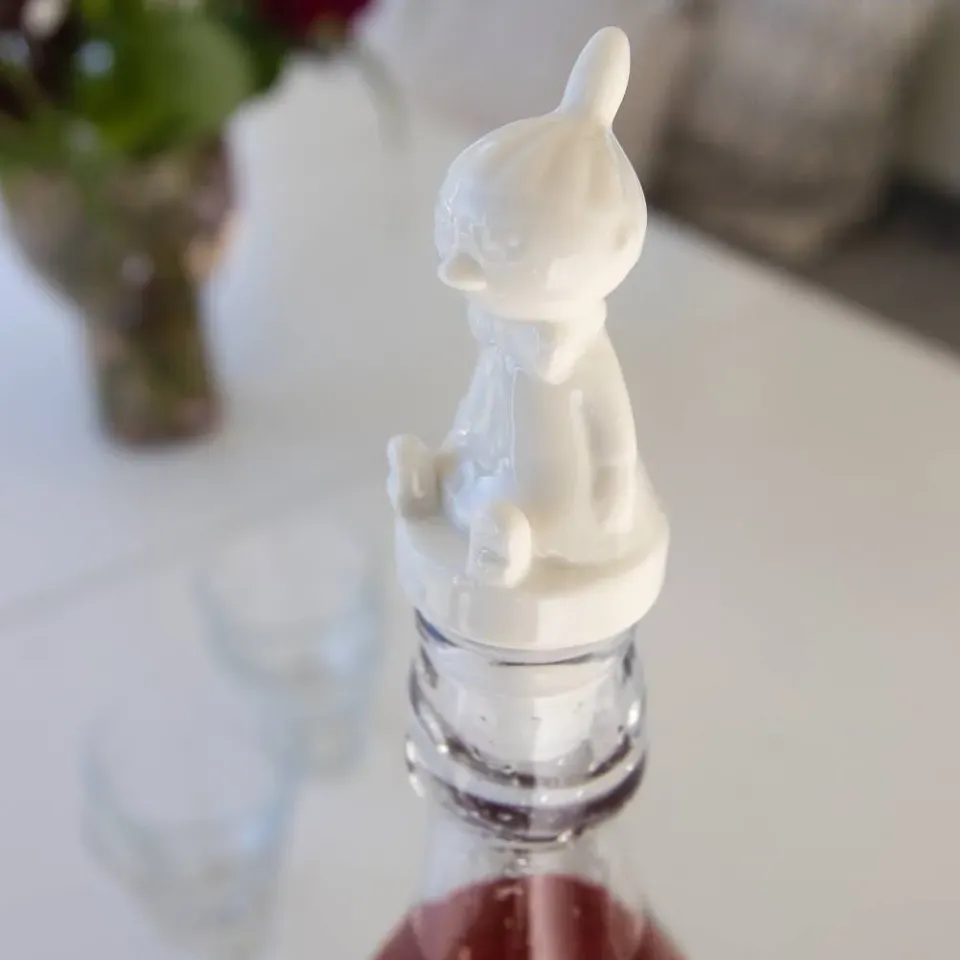 Moomintroll Little My bouchon bouteille blanc grès 9,8 cm