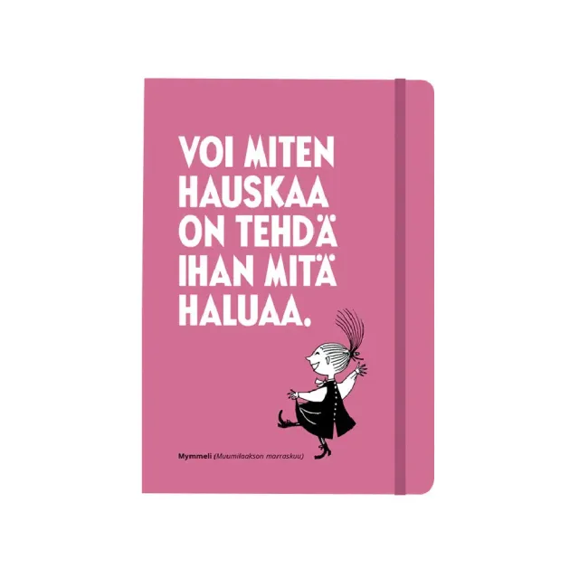 Moomintroll Little My Carnet rose A5 ligné finnois
