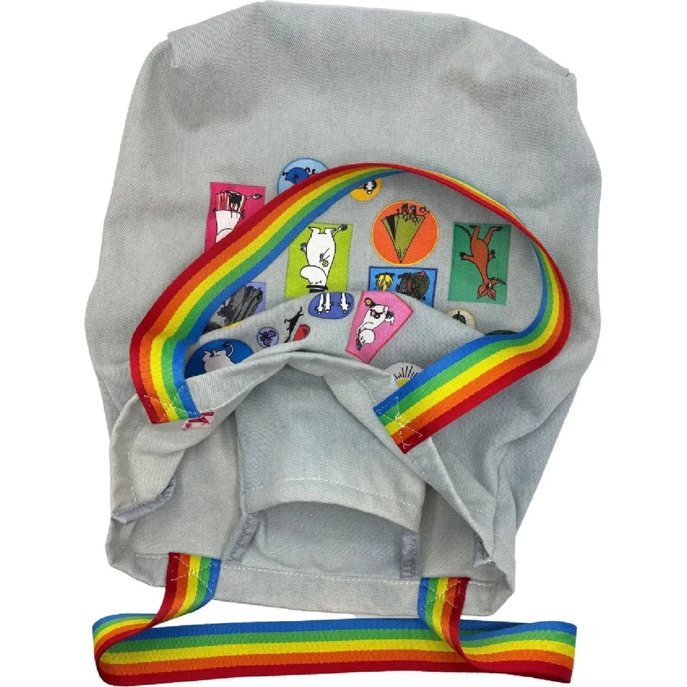 Moomintroll Denim tote bag jean patchs 45 x 39 cm