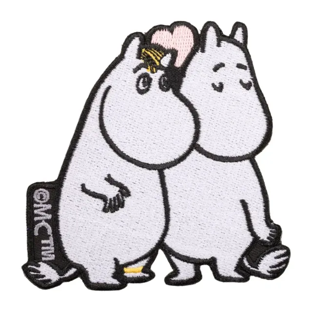 Moomintroll Friends écusson thermocollant blanc 8,5cm