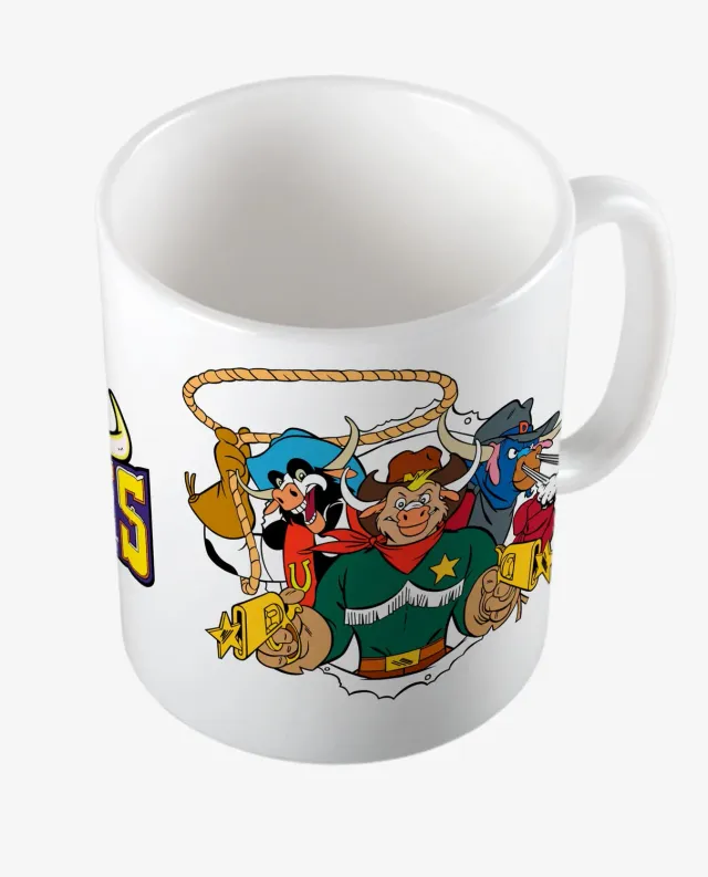 Pixgoodies Cow-Boys de Moo Mesa mug céramique