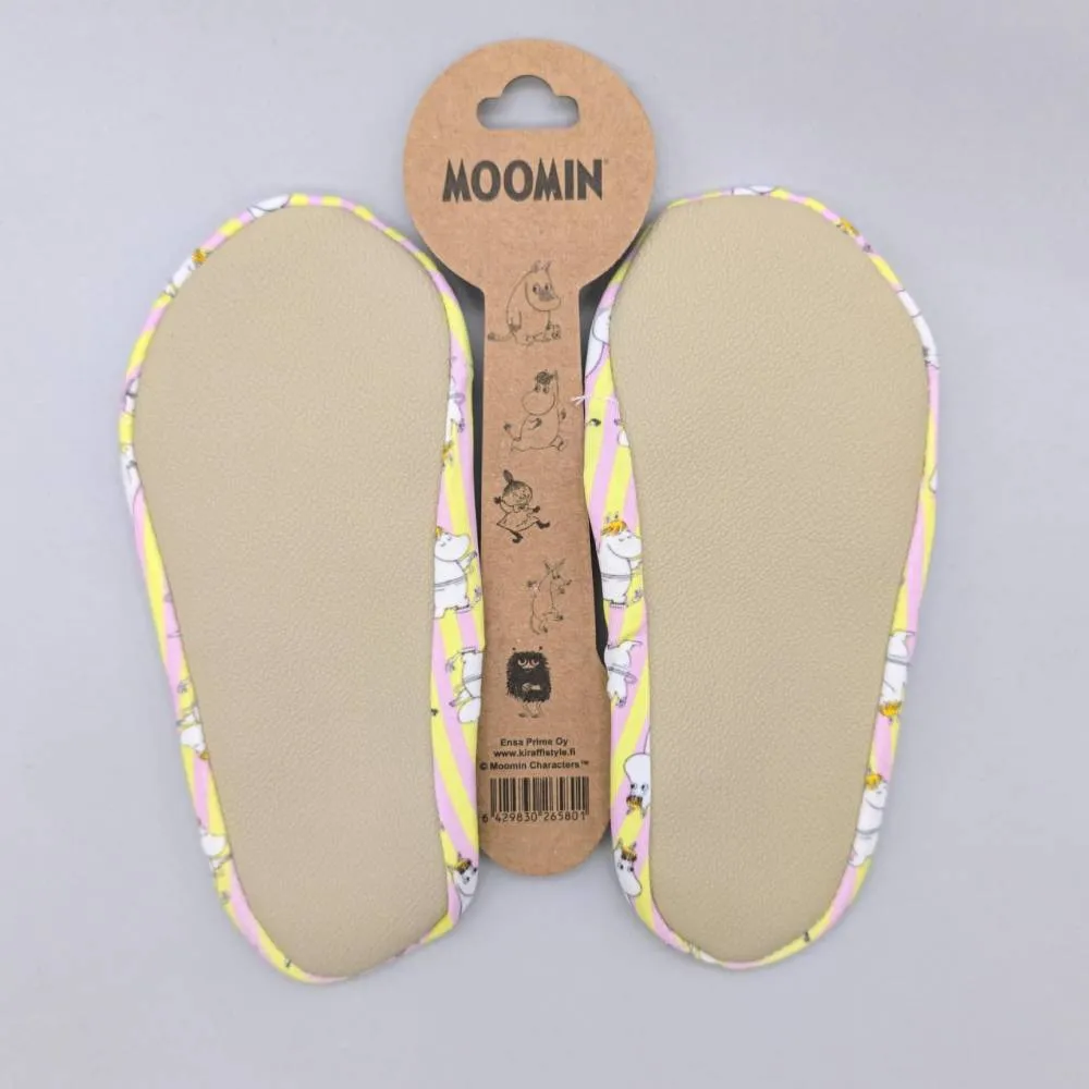 Moomintroll Snorkmaiden chaussons jaunes enfant antidérapants