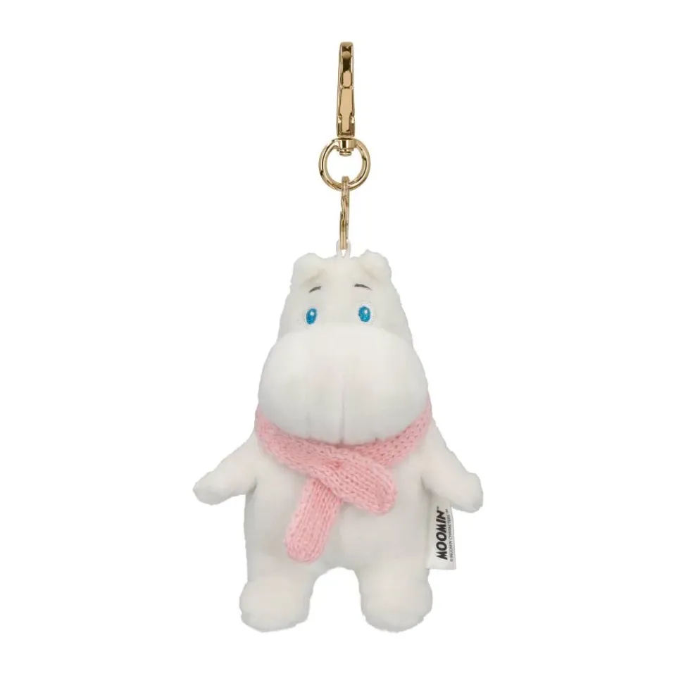 Moomintroll Pink Ribbon porte-clés peluche 13 cm
