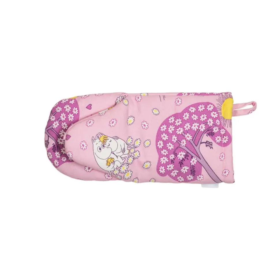 Moomin Sweethearts gant de cuisine rose 15 x 34 cm coton