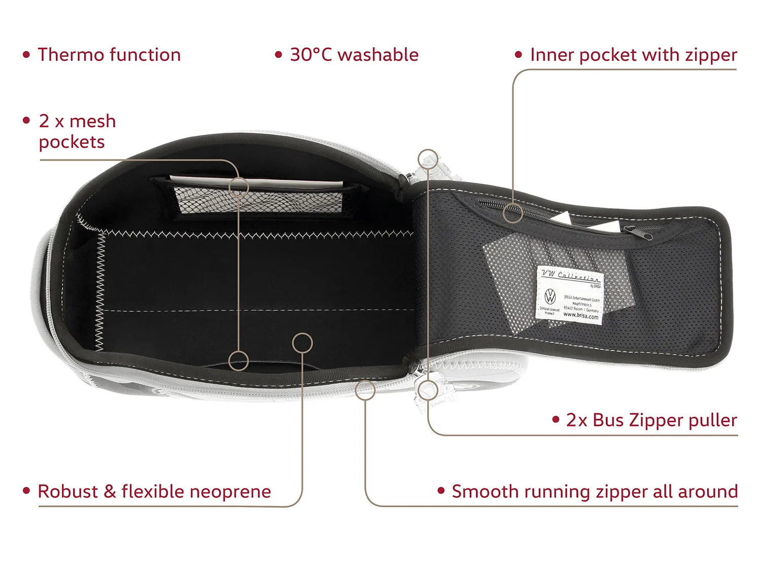 Brisa VW Collection Coccinelle trousse de toilette neoprene