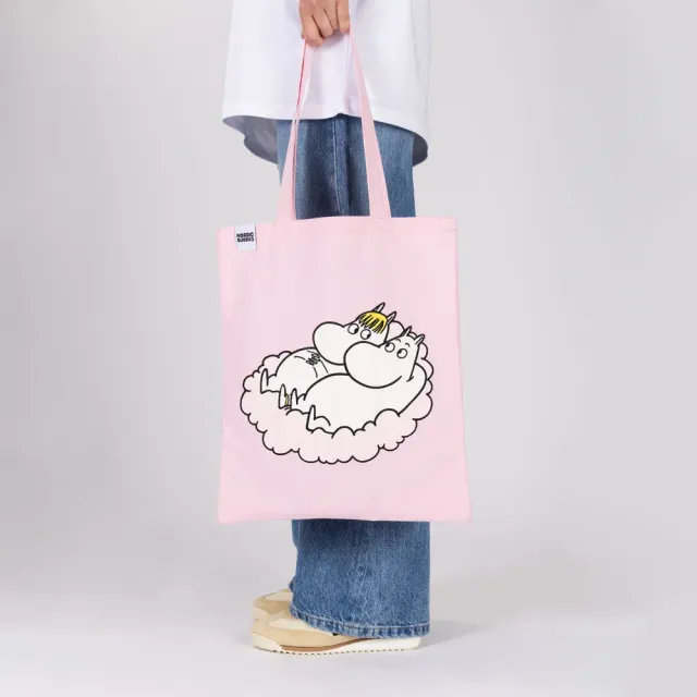 Moomintroll Cloud tote bag rose 38x42 cm