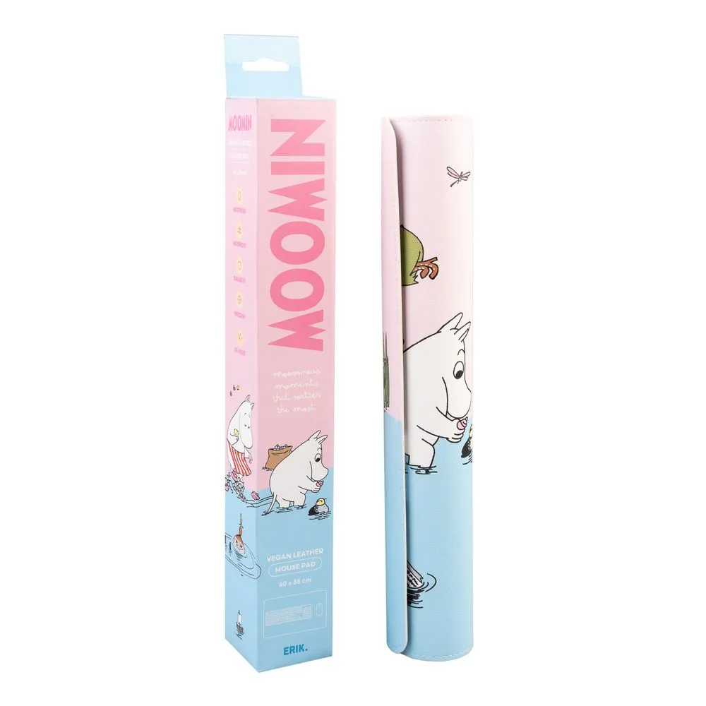 Moomintroll Beach Tapis de Souris Rose Bleu 35x60 cm