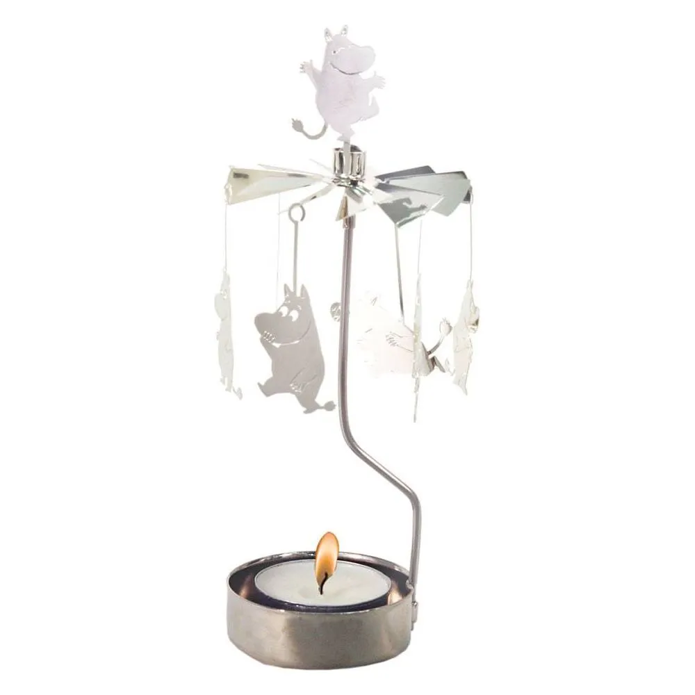 Moomintroll Bougeoir Rotatif Argenté 16,5 cm