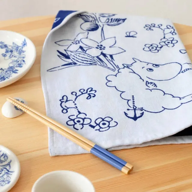 Moomintroll Haru torchon coton bio 45x65 cm