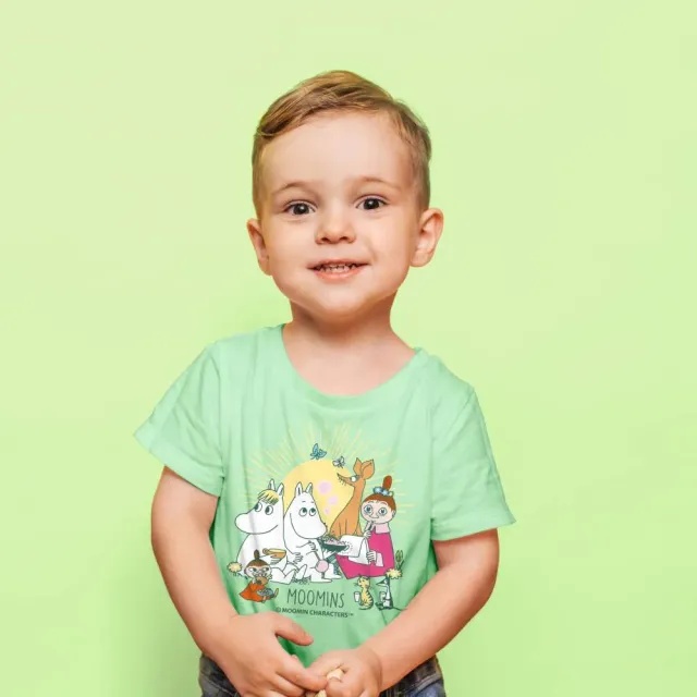 Moomintroll Moomins Friends t-shirt bébé vert coton bio