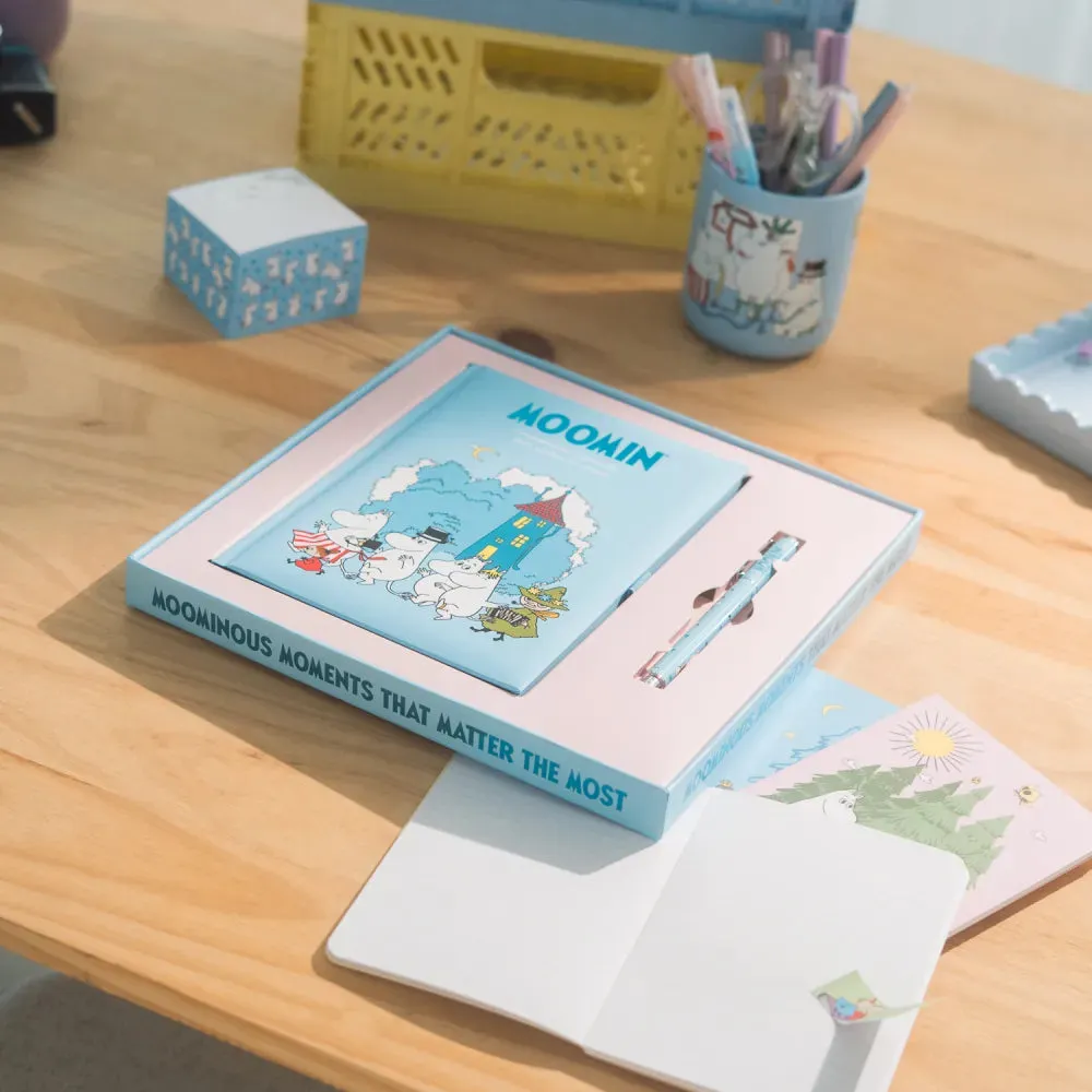 Moomintroll Carnet Stylo Bleu Coffret Cadeau A5
