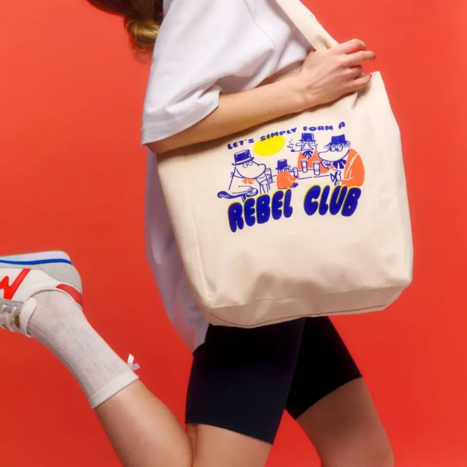 Moomintroll Rebel Club tote bag coton bio Moominpappa