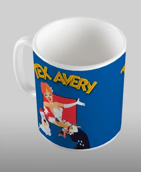 Pixgoodies Tex Avery Droopy Wolfie et Red mug céramique