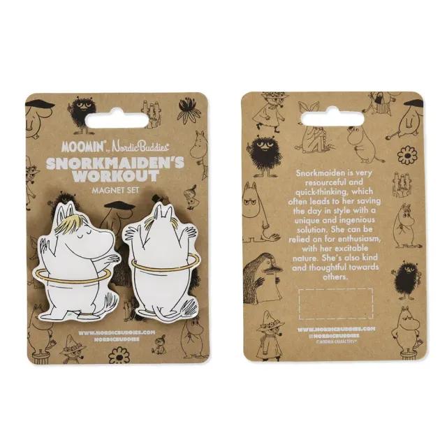 Moomintroll Snorkmaiden Workout magnets x2 7-8 cm