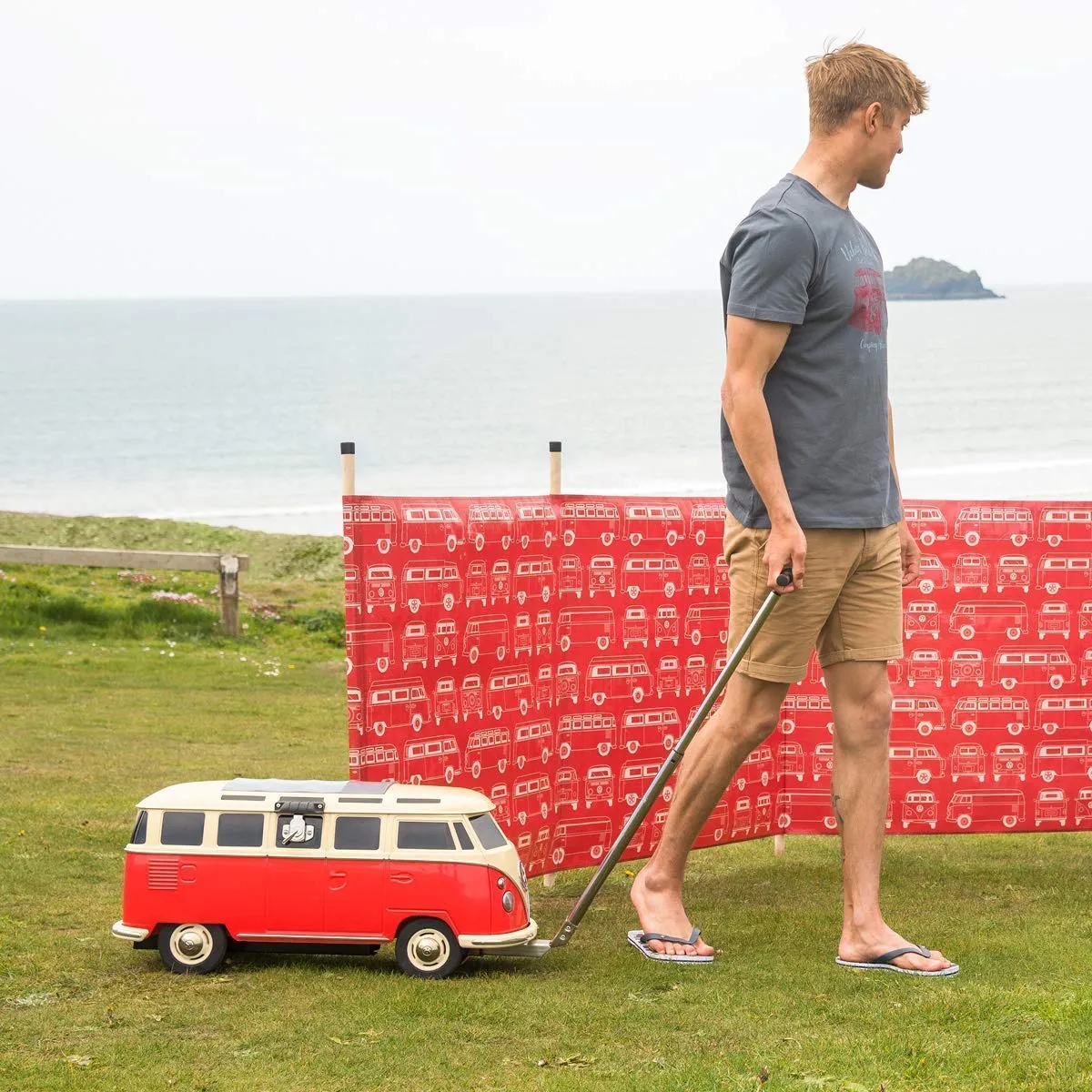 Brisa VW T1 Combi glacière roulante rouge 26 L