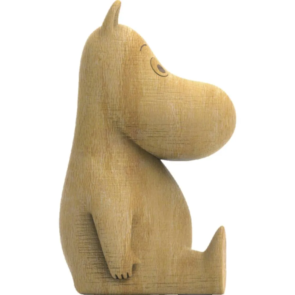 Moomintroll Figurine en bois 10 cm chêne